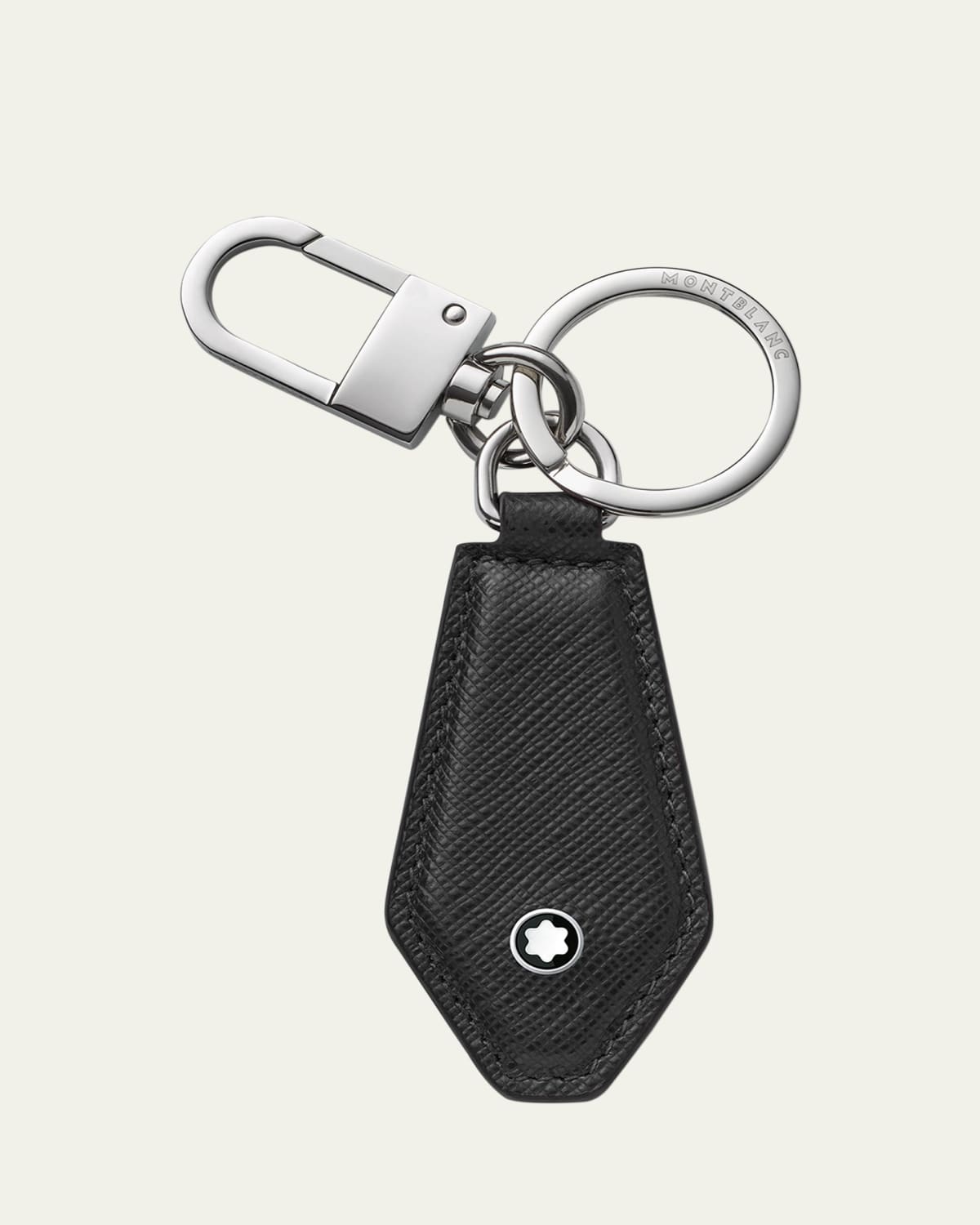 Men's Saffiano Leather Edward Trick Robot Keychain