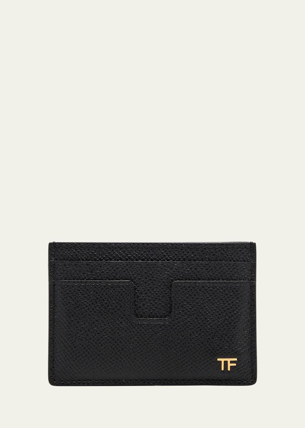 TOM FORD Men's Croc-Embossed Leather Folding Card Holder