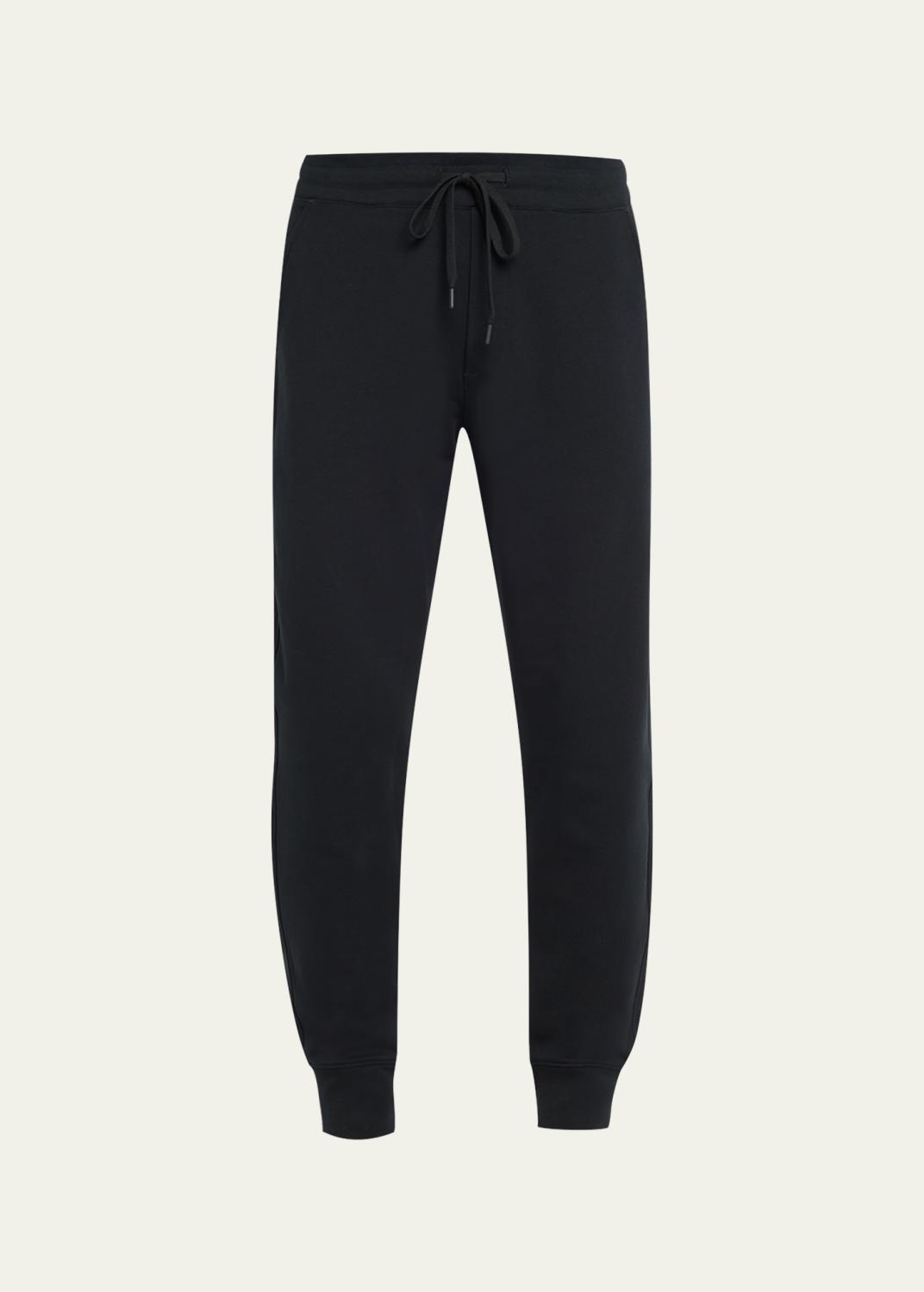 The Row Men's Xon Wool Flannel Relaxed-Fit Drawstring Pants