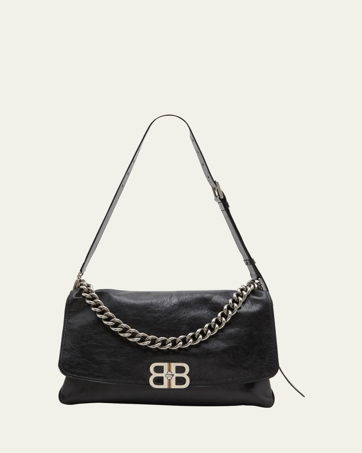 Crush Small Metallic Leather Shoulder Bag