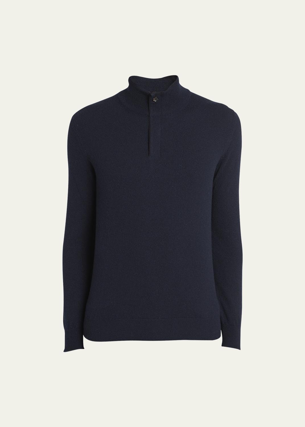 ZEGNA Men's Pique Polo Shirt with Leather-Trim Pocket - Bergdorf