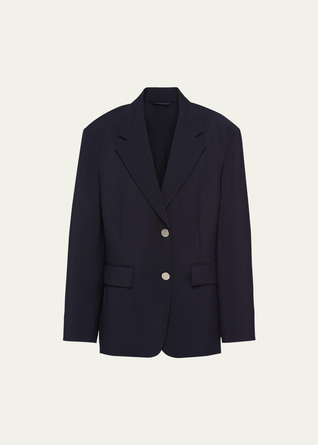 Prada Re-Nylon Single-Breasted Jacket with Mini Pouch - Bergdorf 