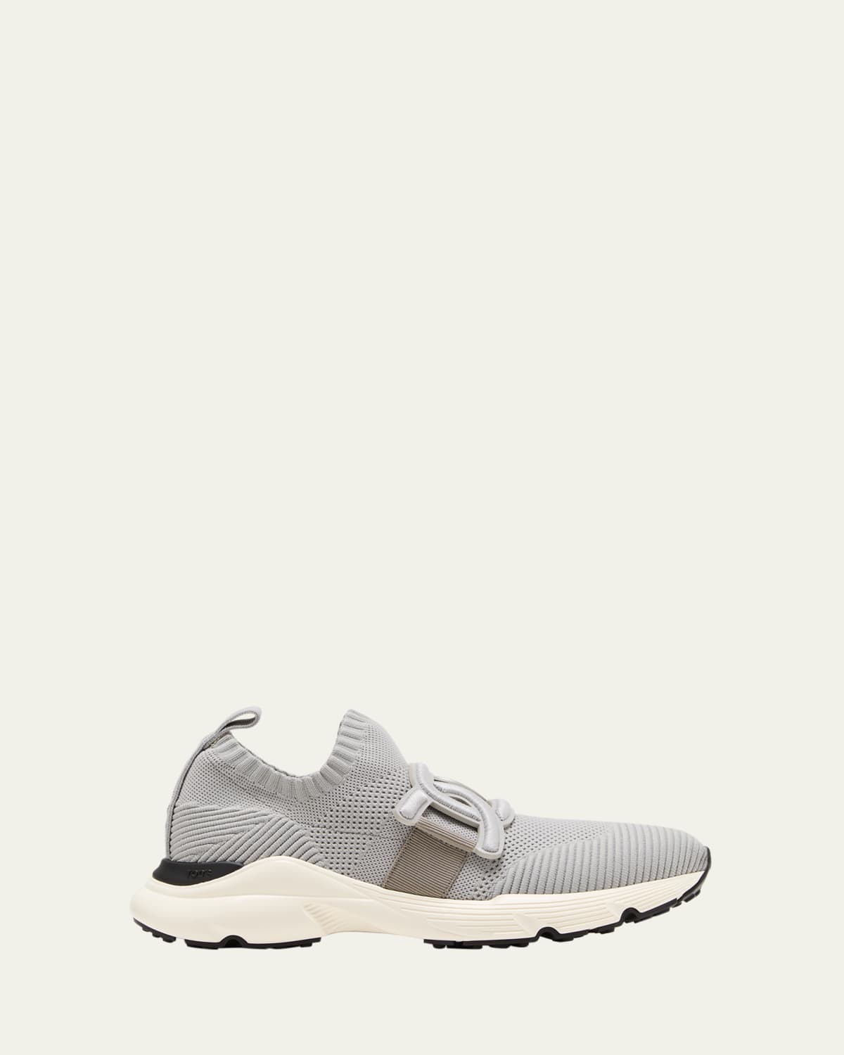 トッズ Tod’s Knit Sneakers TOD'S Leather and stretch-knit sneakers | THE OUTNET