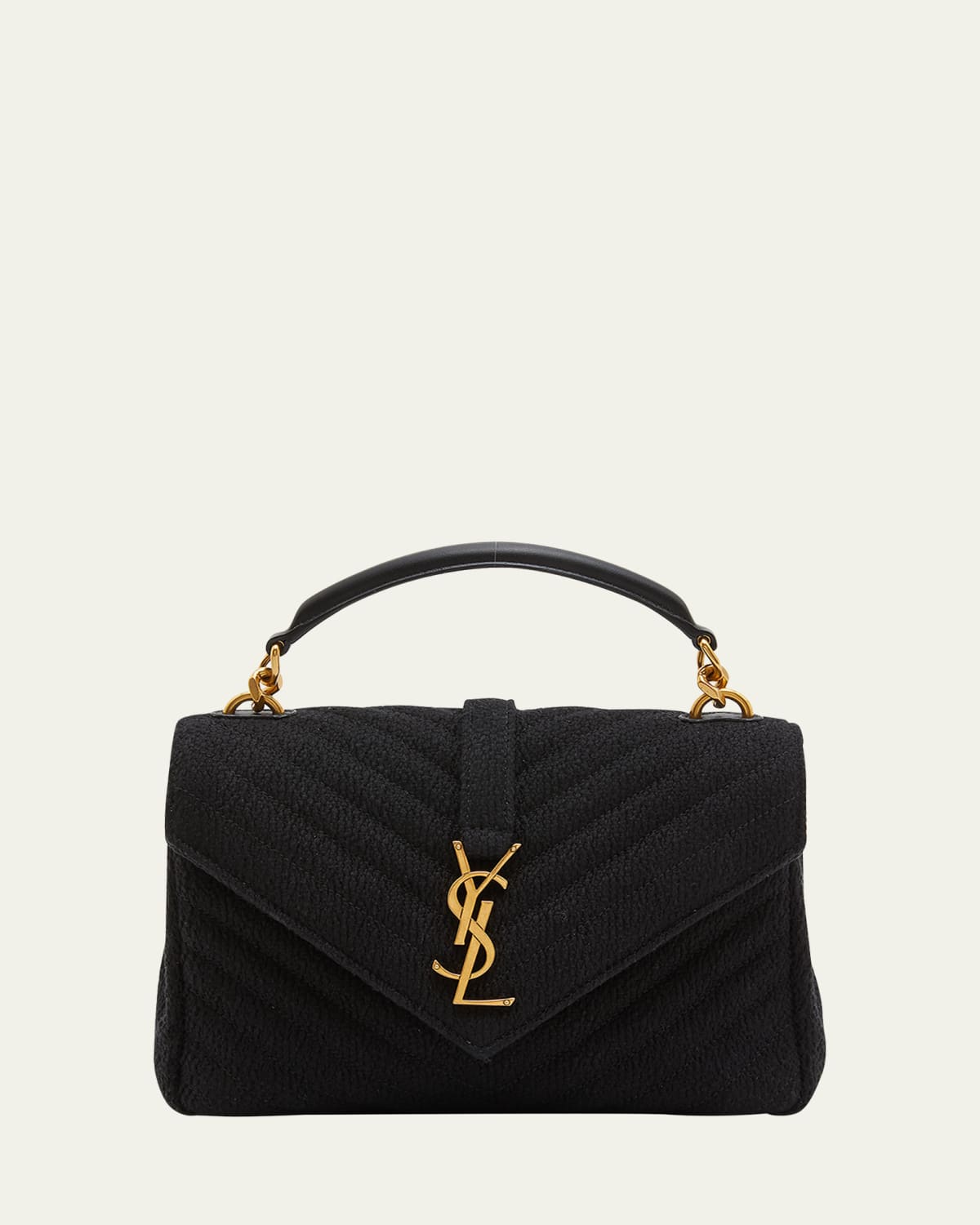 Crisp Small Python-Embossed Top-Handle Bag