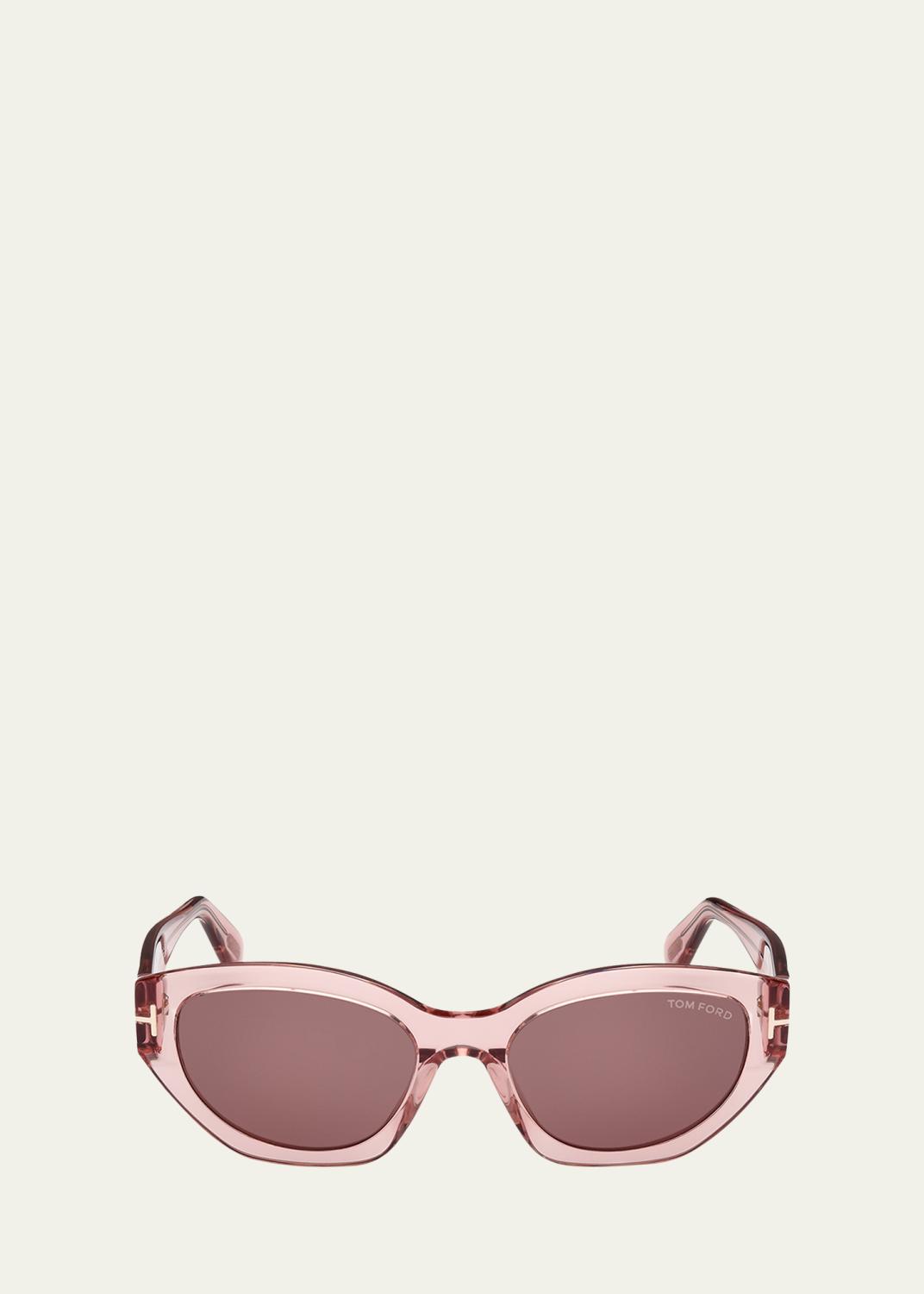 Tom Ford Maxim Cat-Eye Acetate Sunglasses Tom Ford Sunglasses Maxim FT0787 52F Dark Havana Brown  main image 2