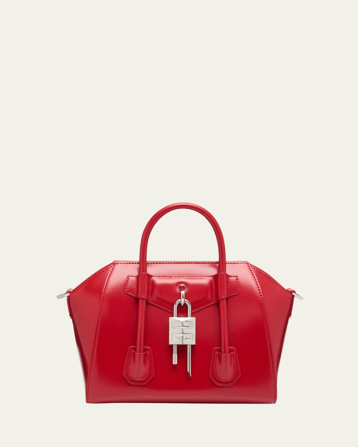 Mini Antigona Lock bag in suede in - black | Givenchy US