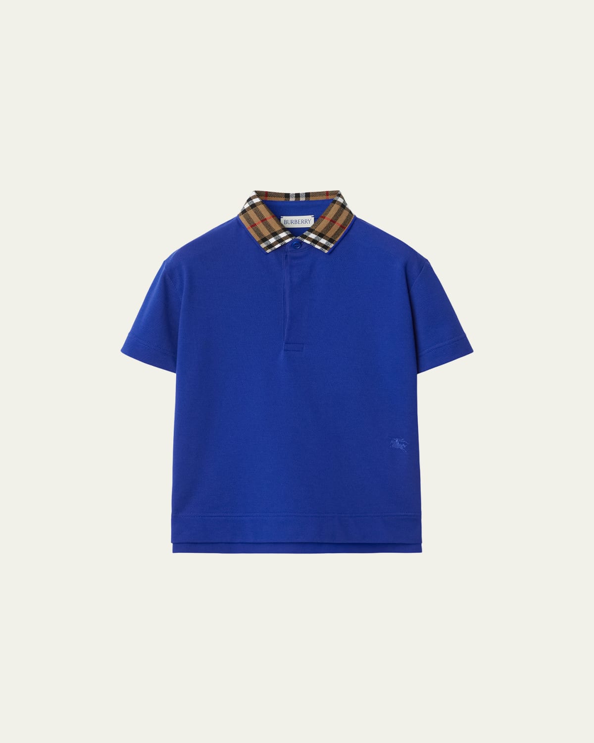 Burberry Boy's Johane EKD Embroidered Shirt with Check