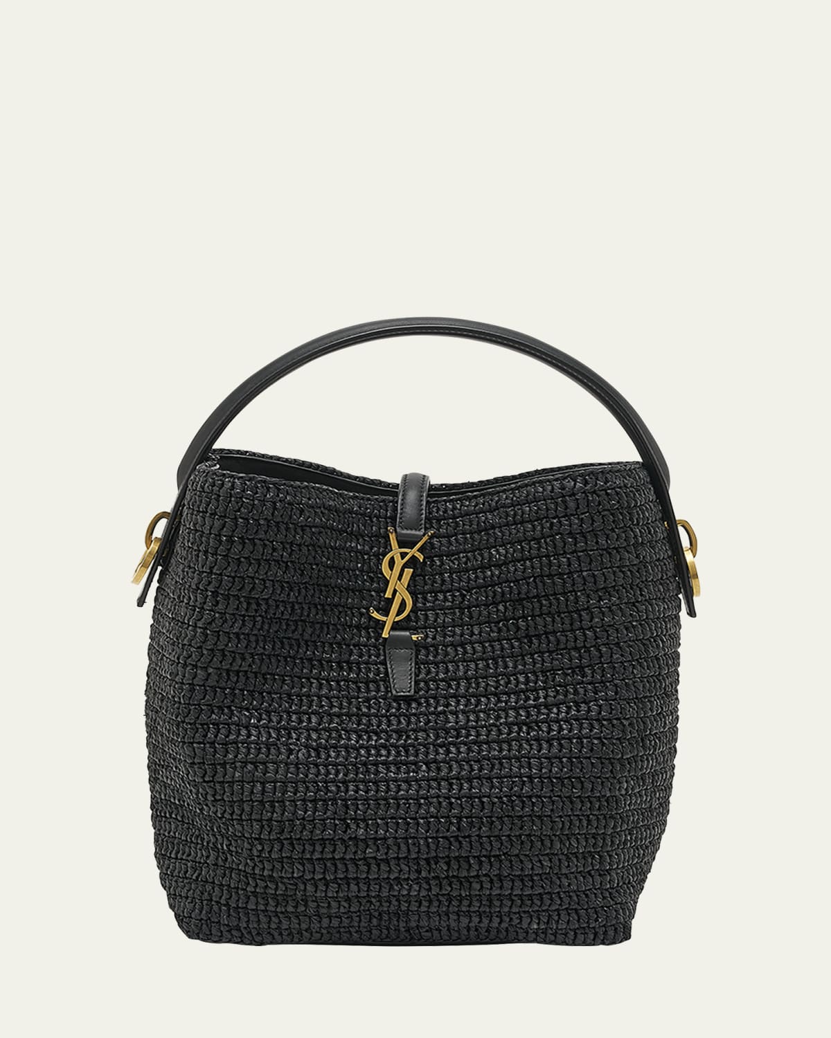 Saint Laurent Panier Small YSL Tote Bag in Raffia - Bergdorf