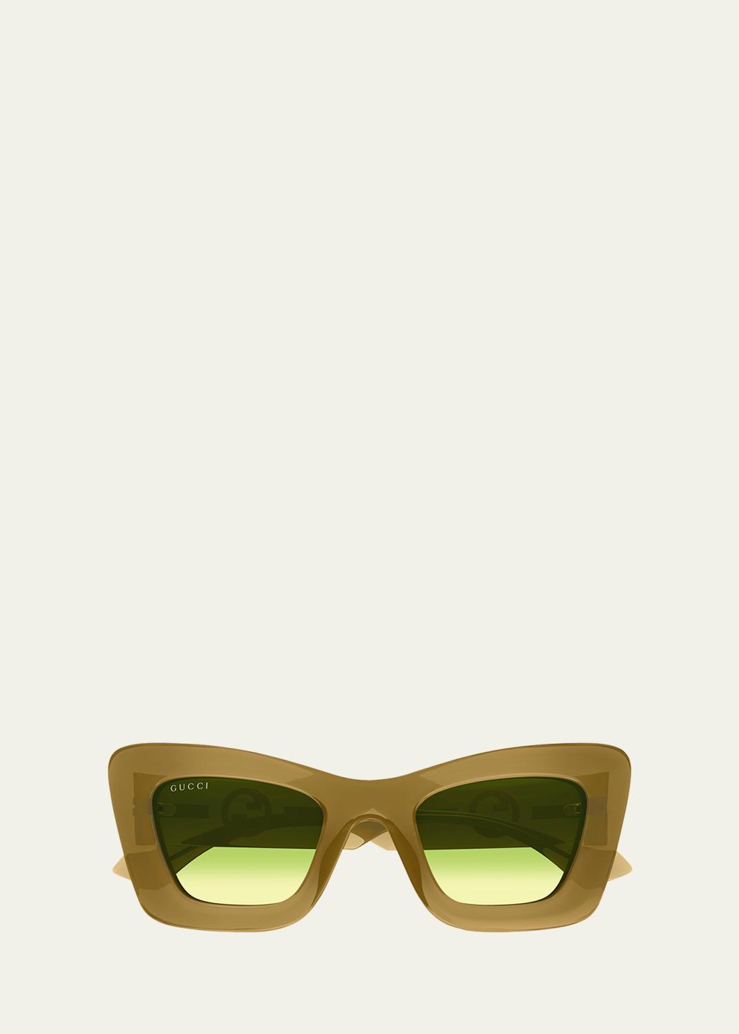 Gucci Gradient GG1326S Square Plastic Sunglasses - Bergdorf Goodman