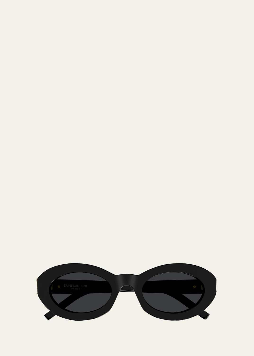 Saint Laurent 51mm Acetate Oval Sunglasses - Bergdorf Goodman