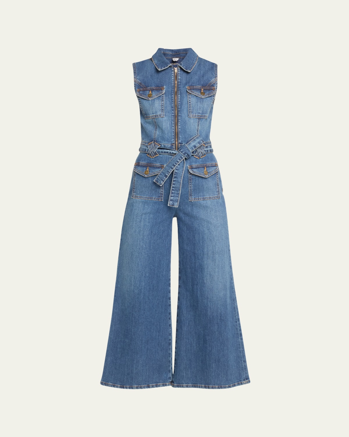 SACAI Wool Suiting Jumpsuit with Belted Waist - Bergdorf Goodman