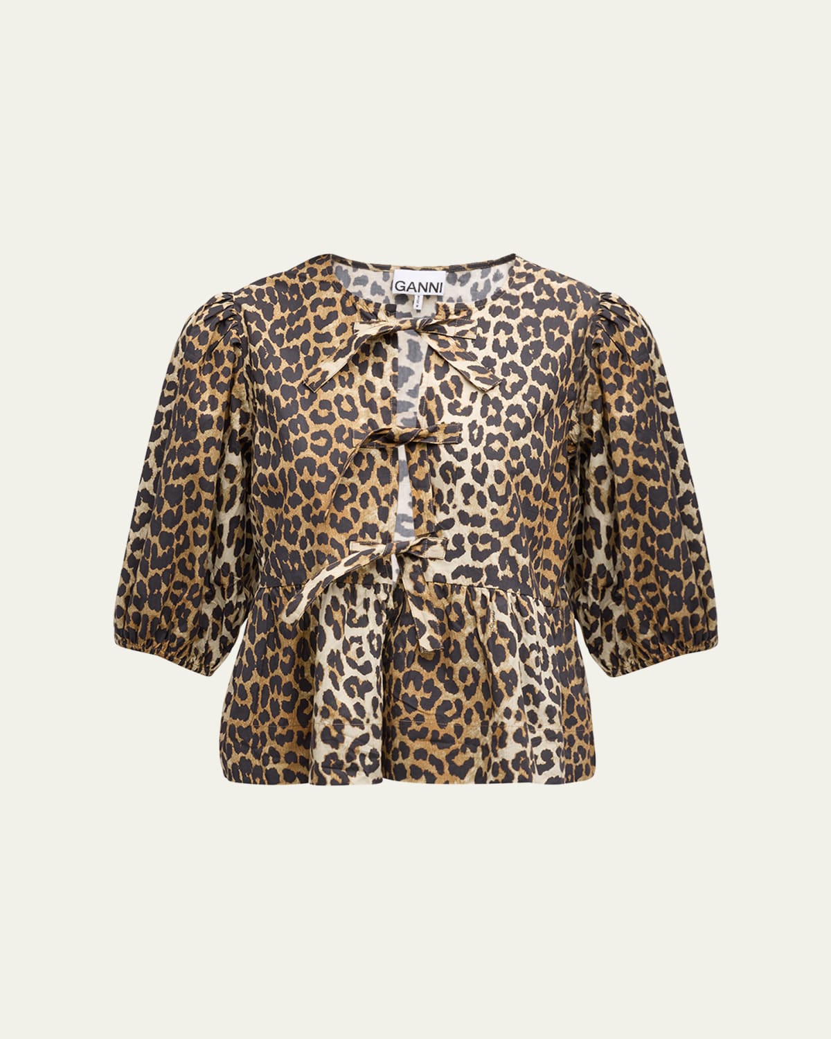 Madrana Floral Ruffle-Sleeve Blouse
