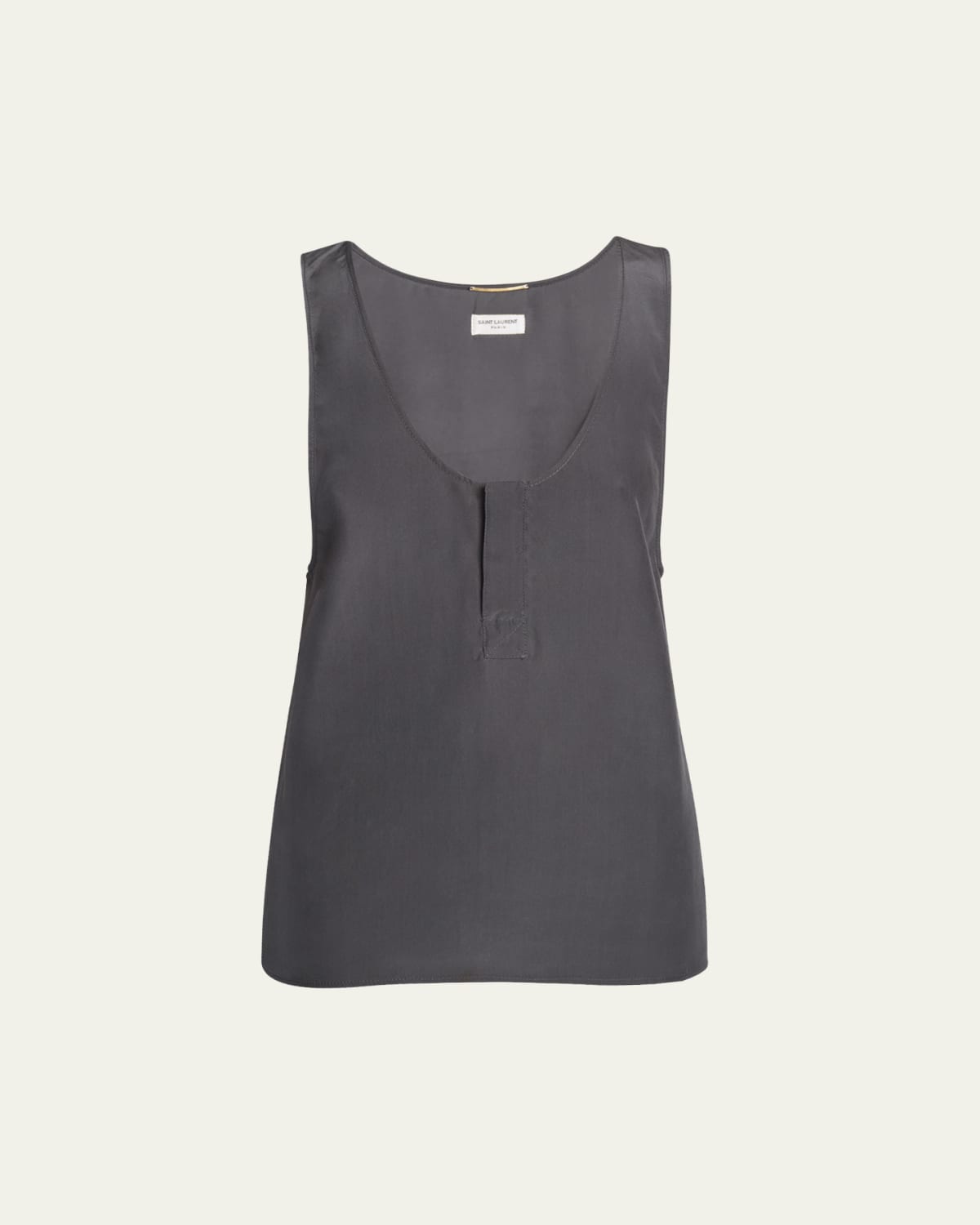 Anagram-Embroidered Rib Tank Top