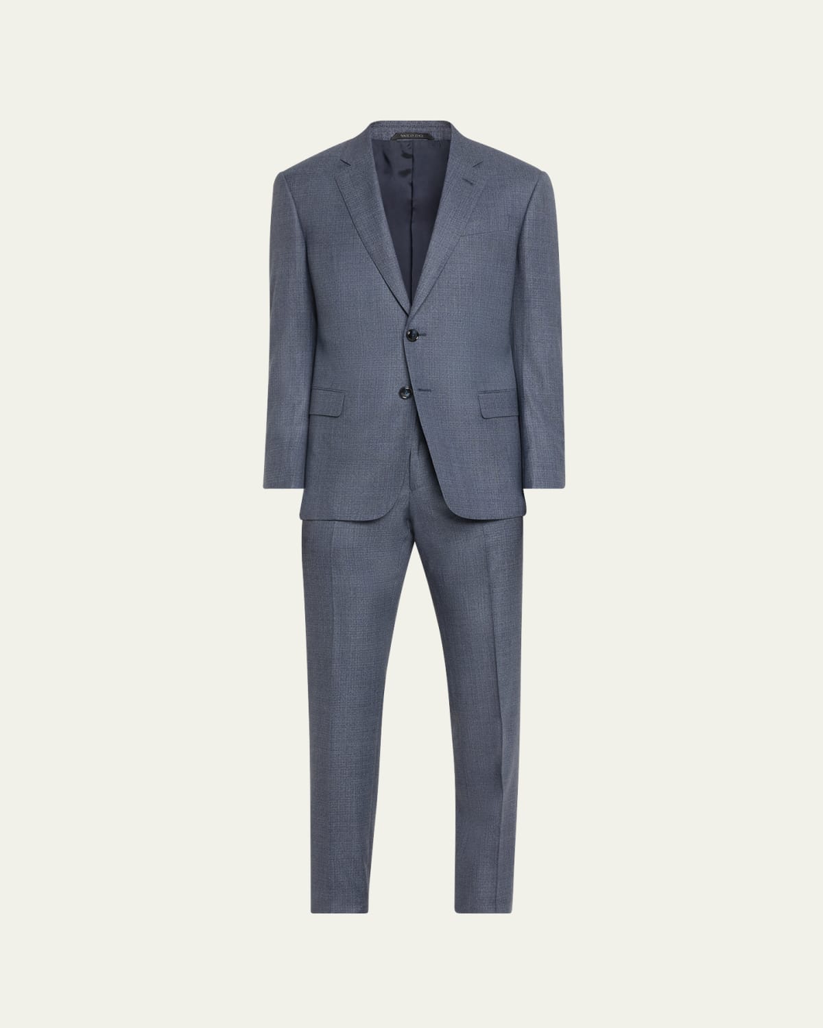 Giorgio Armani Men's Super 150s Striped Peak-Lapel Classic Fit