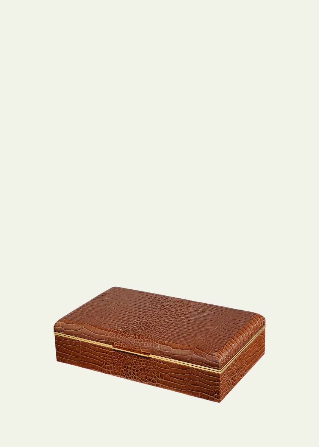 AERIN Classic Croc Leather Small Box - Bergdorf Goodman