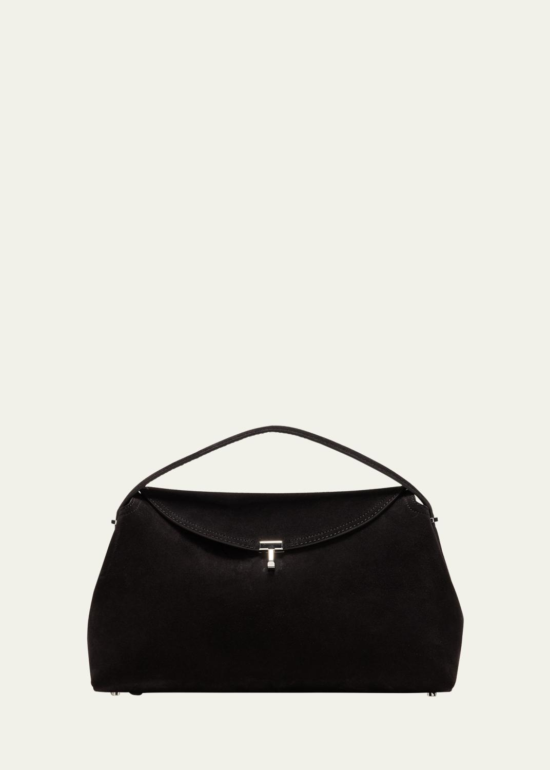 Toteme T-Lock Croc-Embossed Top-Handle Bag - Bergdorf Goodman