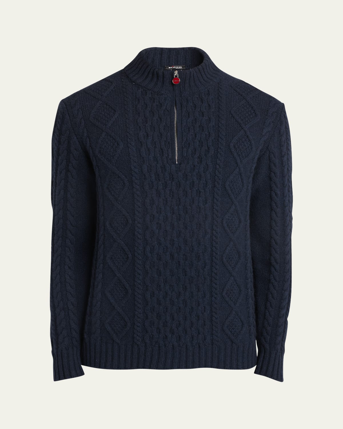 Kiton Men's Cashmere Half-Zip Sweater - Bergdorf Goodman