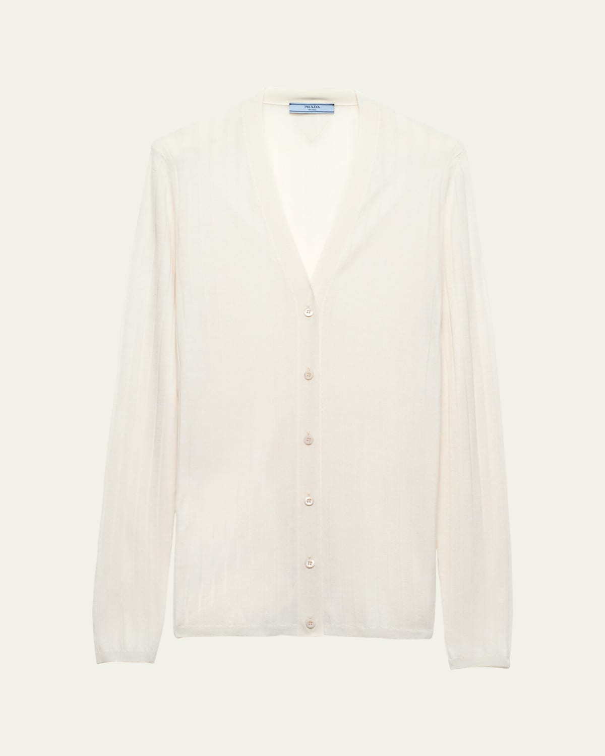 【送料&関税込】Prada Embroidered Boucle Cardigan Prada Bouclé Cardigan | White | FARFETCH