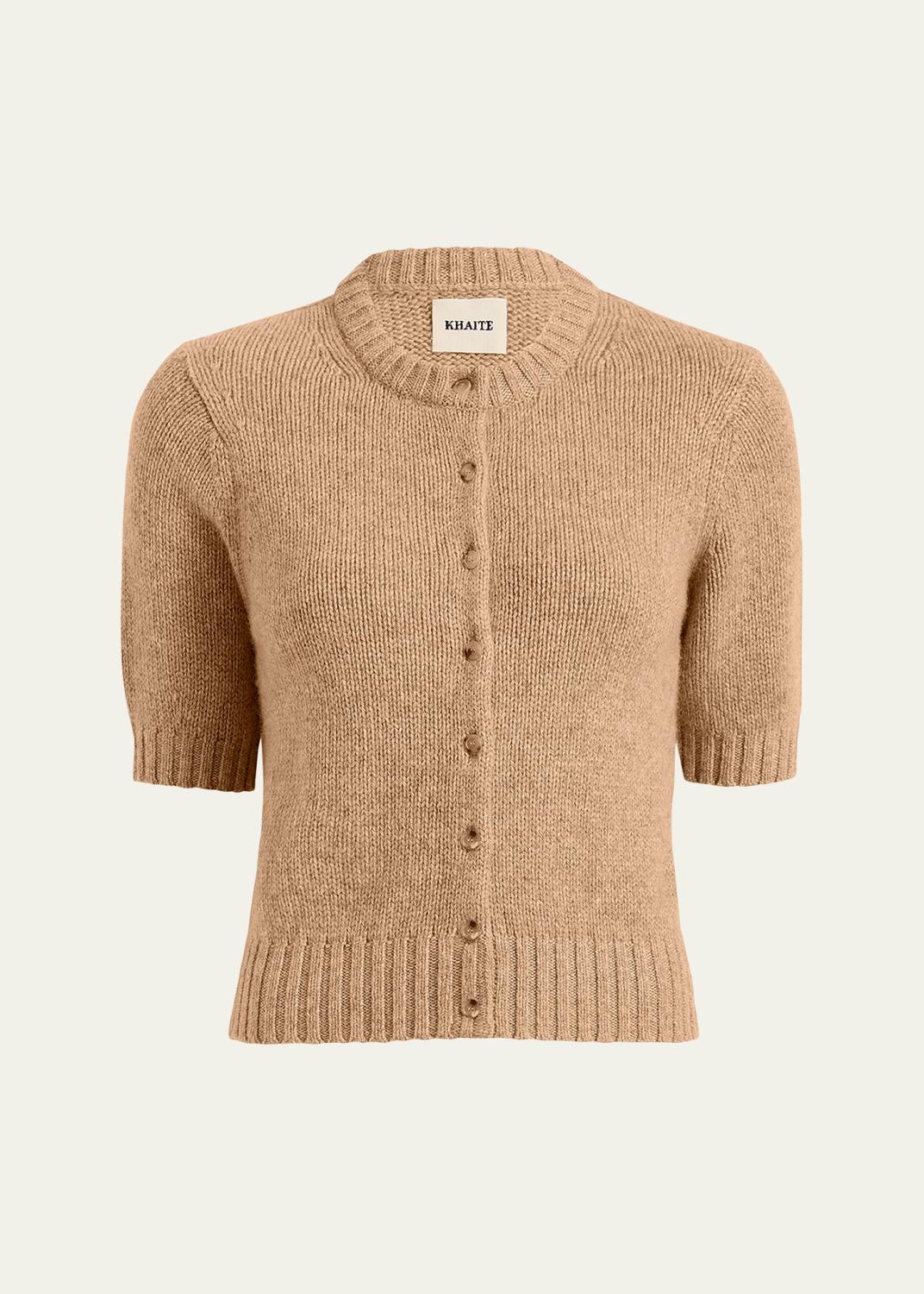 Lela Rose Tulip Beaded Sheer Crewneck Cardigan - Bergdorf Goodman