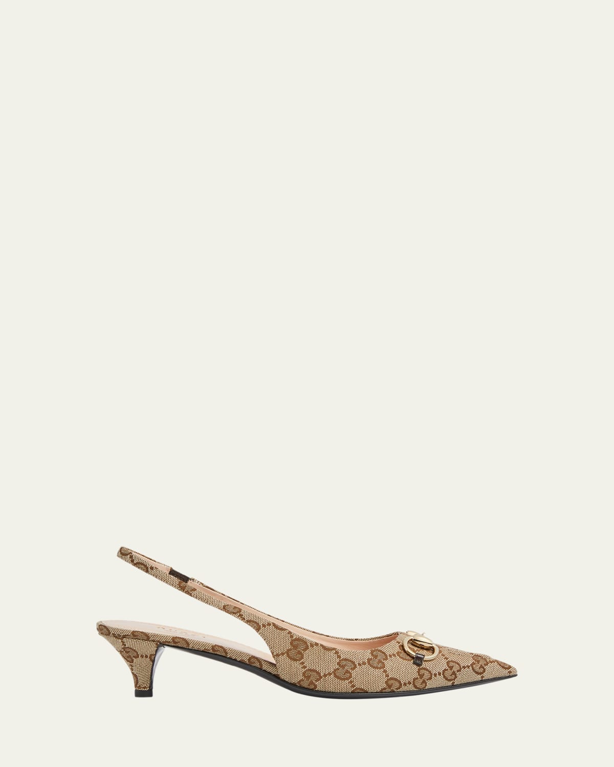 Lucite Mesh Clear-Wedge Slingback Pumps