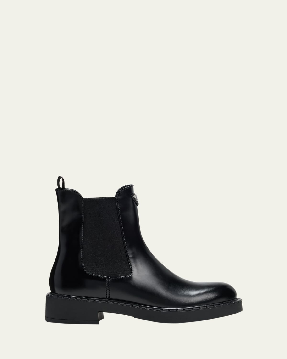 Prada Leather Square-Toe Tall Moto Boots - Bergdorf Goodman