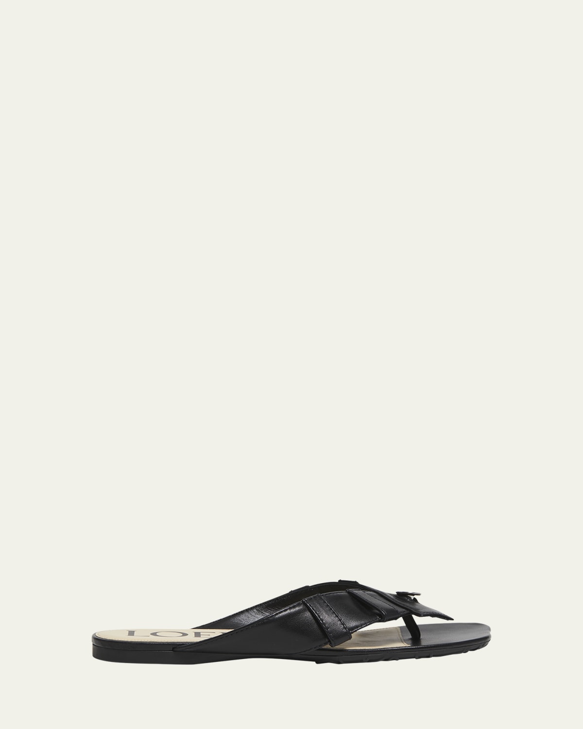 Petal Leather Anagram Slide Sandals
