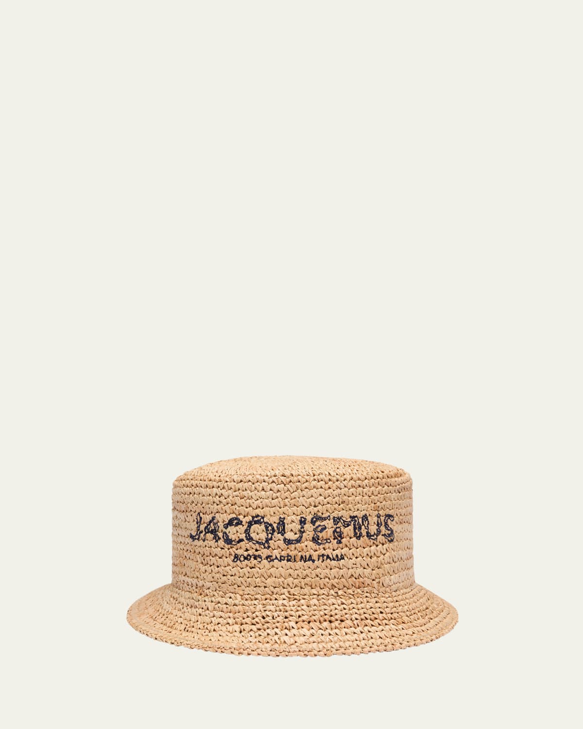 Fendi FF Crochet Raffia Bucket Hat - Bergdorf Goodman