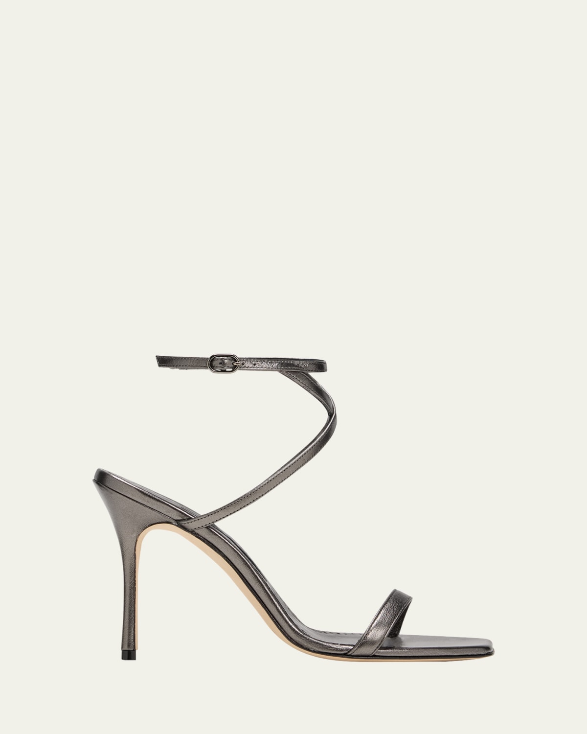 Satin Ankle-Strap Sandals