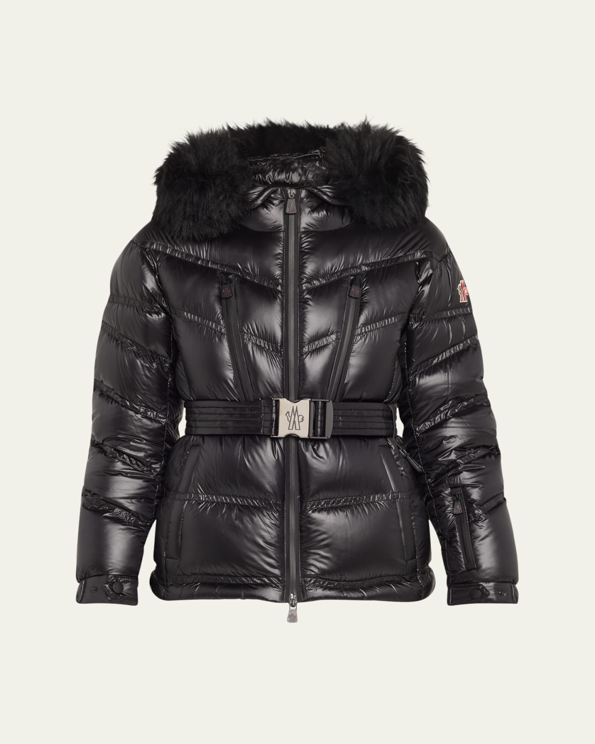 Moncler Guethary Reversible Flower-Print Long Parka