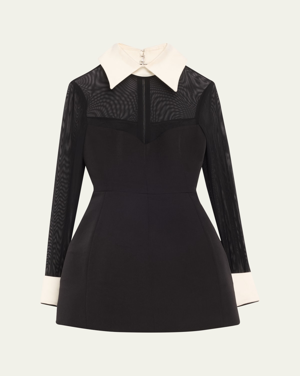 Maia Square-Neck Floral Lace Mini Dress