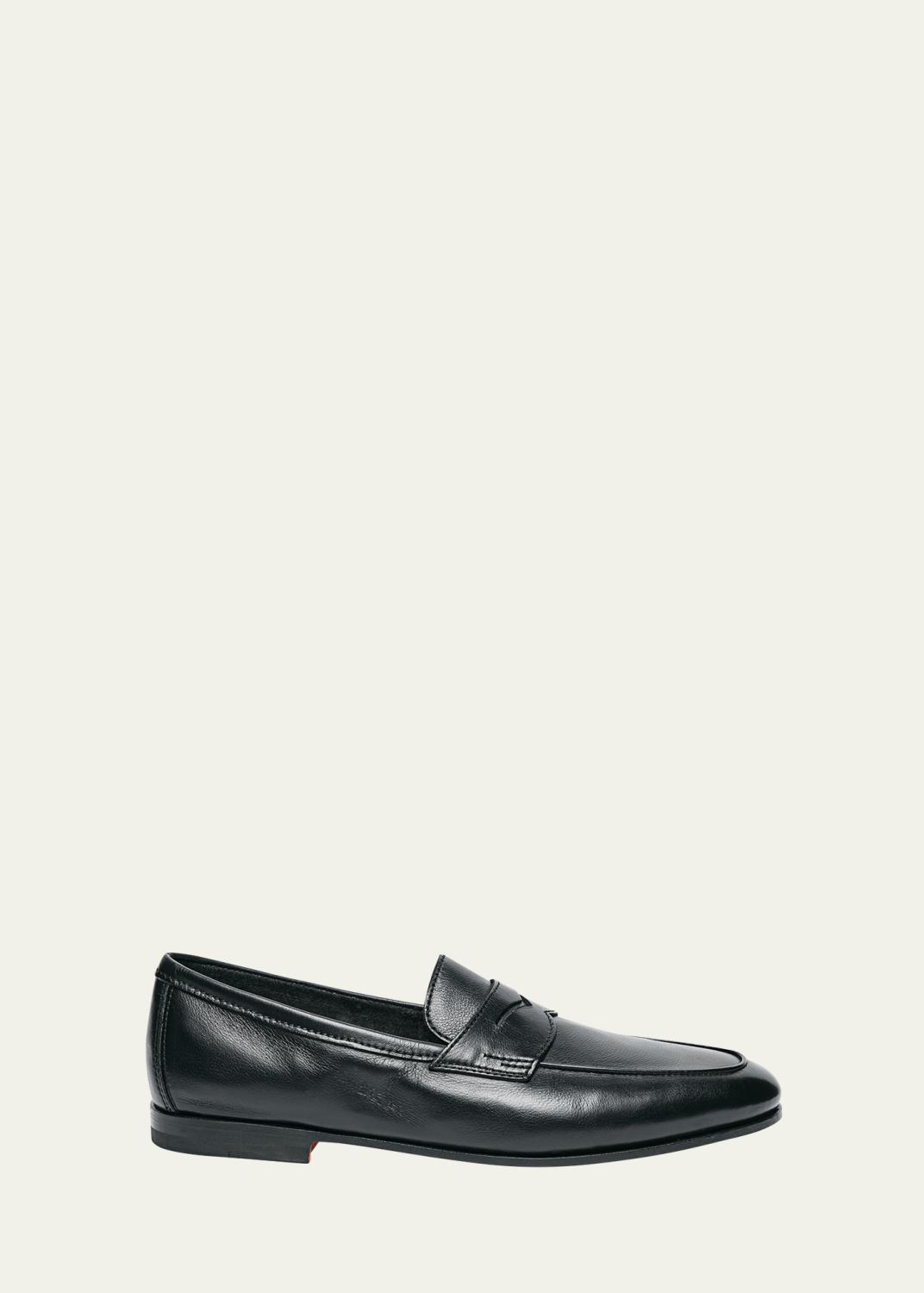 Bally Switzerland Men’s Black Leather Kiltie Tassel Loafers - Size 8.5\