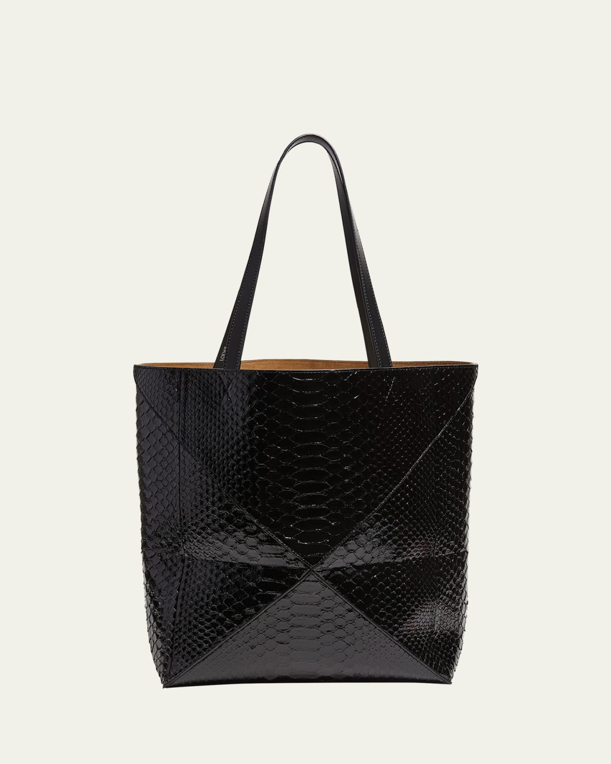Loewe Small Anagram Striped Straw Tote Bag - Bergdorf Goodman