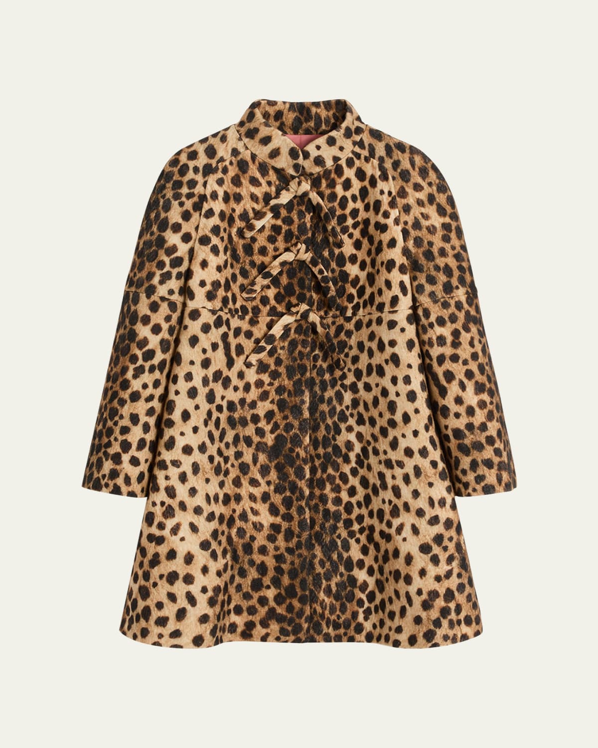 Floral-Embroidered Wool-Cashmere Coat
