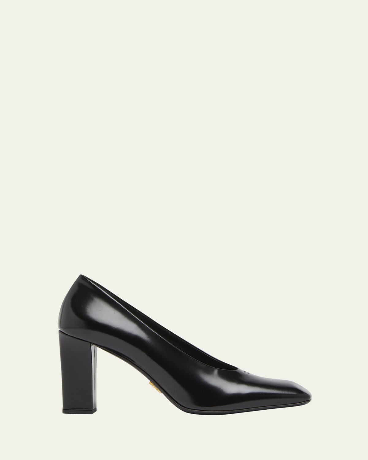 Vernice Calfskin Square-Toe Ballerina Pumps