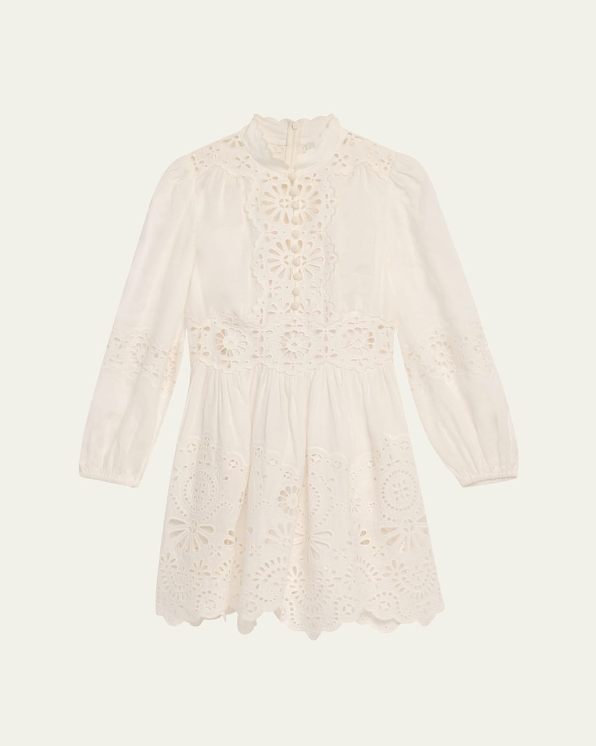 【Zimmermann】ACACIA BRODERIE MINI DRESS 刺繍 ミニドレス Zimmermann Acacia Broderie Mini Dress - Bergdorf Goodman