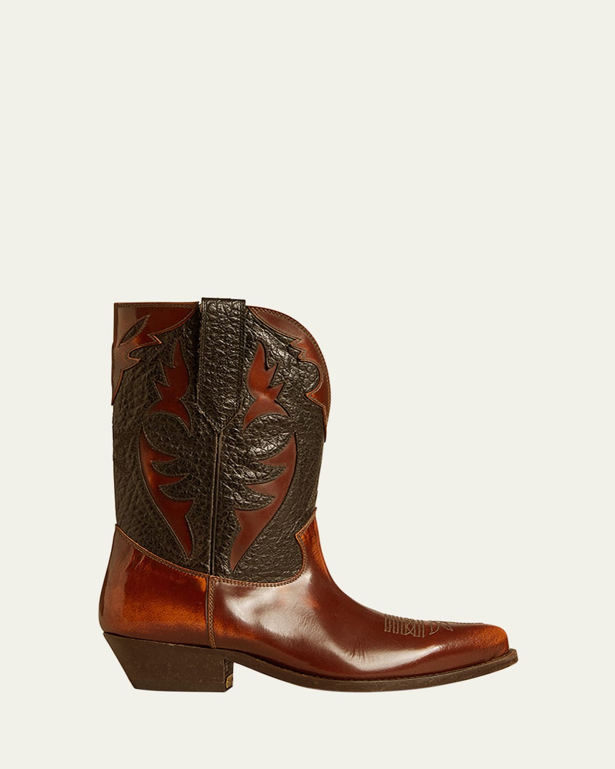 ミドルブーツ Mm6 Florence Western Boots In Smooth Leather MM6 