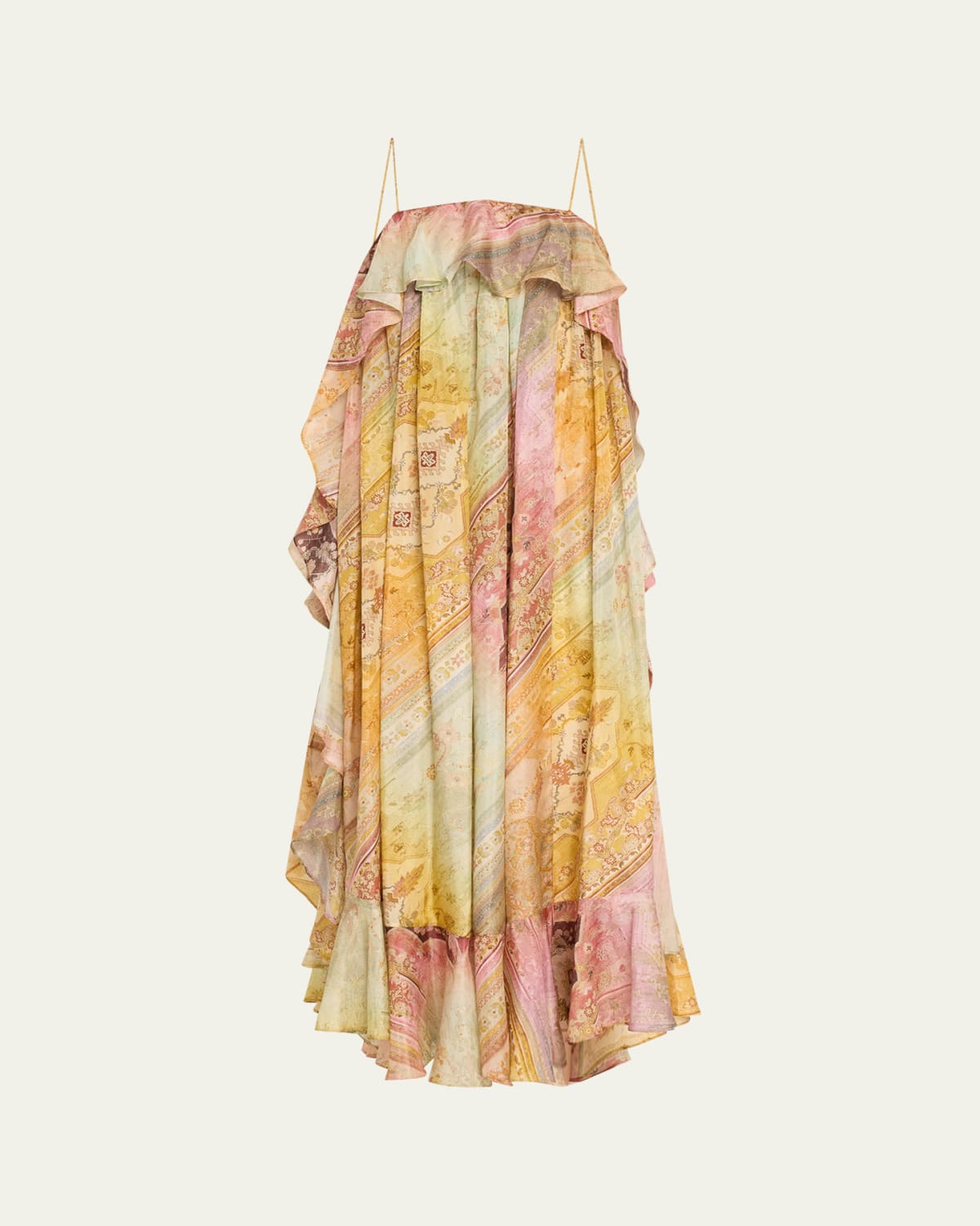 ワンピース ZIMMERMANN TALLOW GATHERED LONG DRESS Tallow Gathered Maxi Dress Burgundy Online | Zimmermann