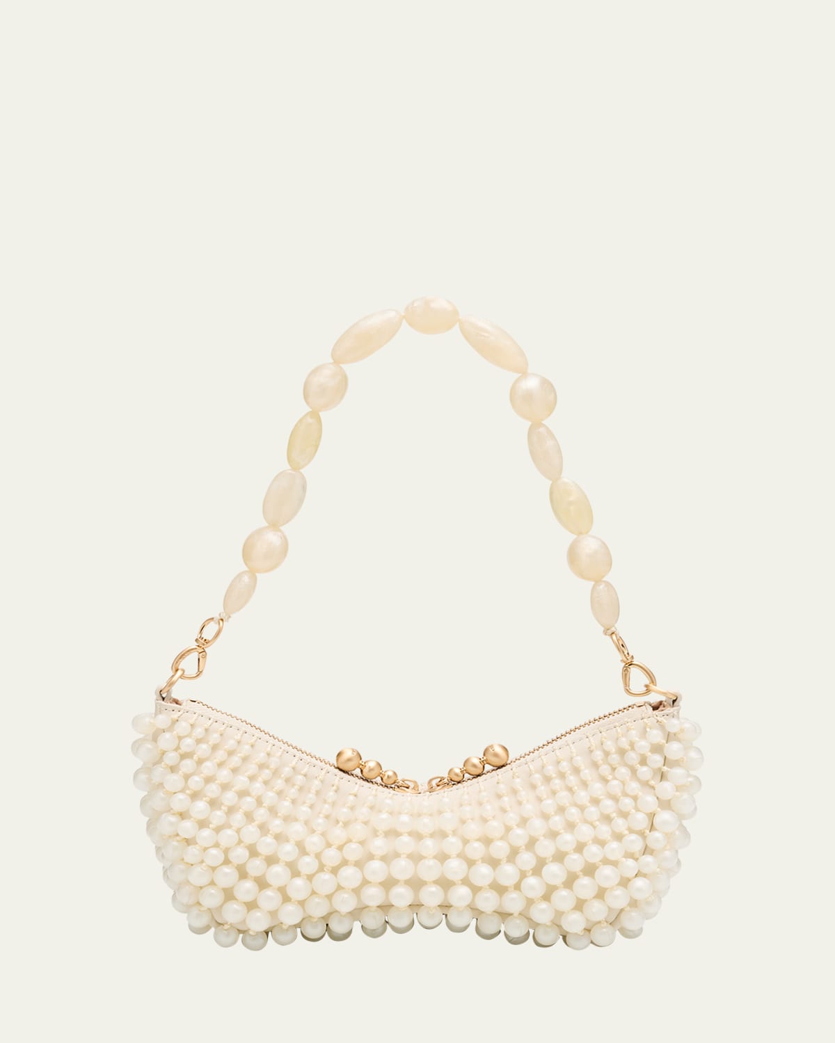 Cult Gaia Zozina Stone-Embellished Raffia Shoulder Bag - Bergdorf