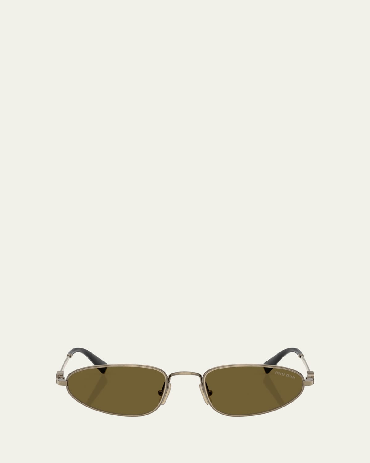 Miu Miu Logo Metal Oval Sunglasses - Bergdorf Goodman