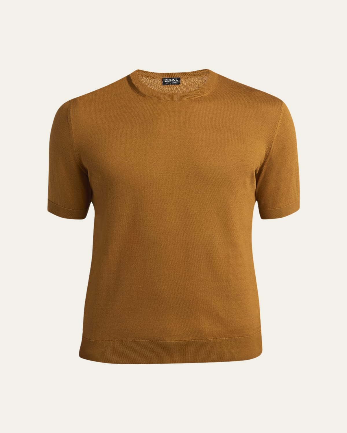 Men's Featherweight Wool-Cashmere Short-Sleeve Crewneck Sweater