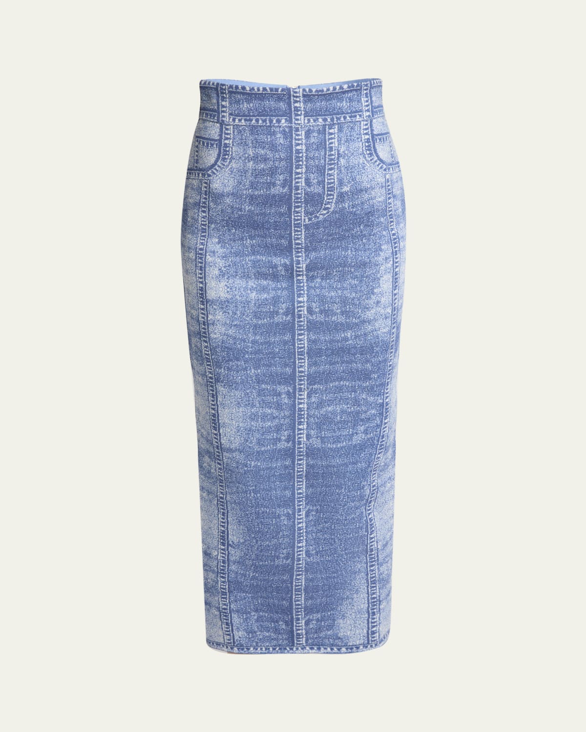 Marni Distressed Side-Slit Midi Denim Skirt - Bergdorf Goodman