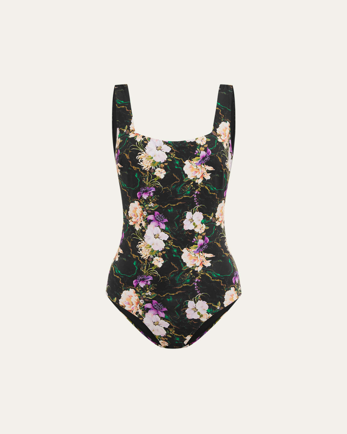 Ilusion Orquidea Hand-Embroidered One-Piece Swimsuit