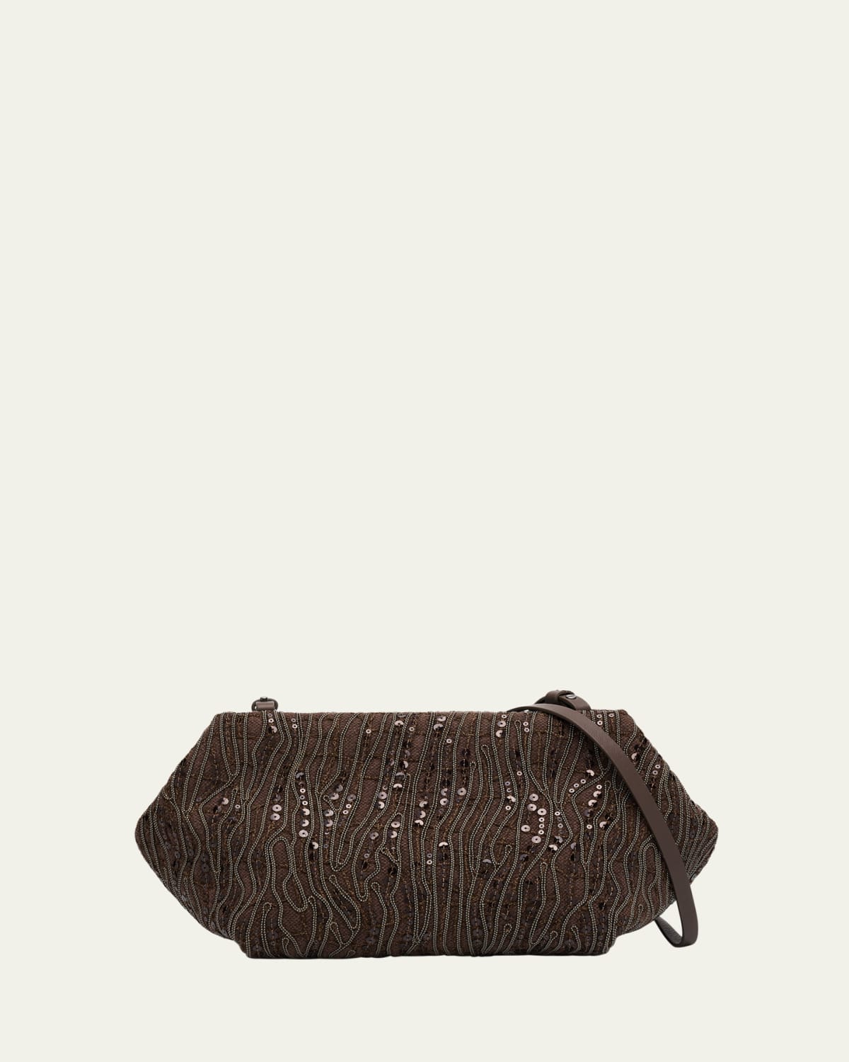 Mira Clutch Bag in Textured Fabric