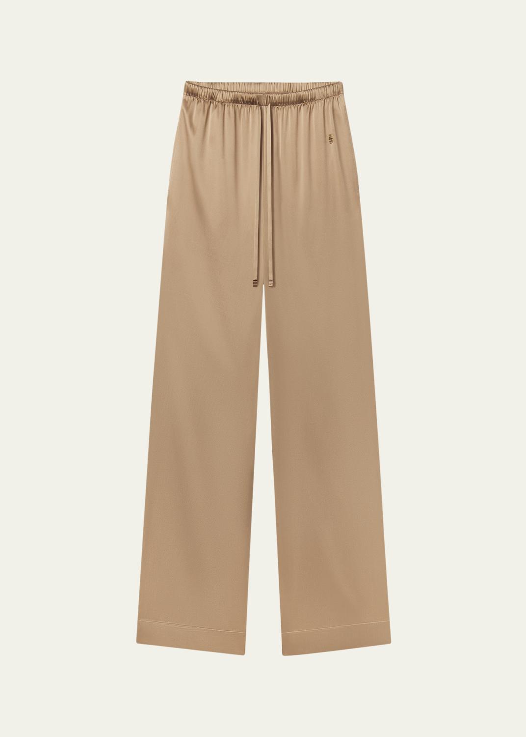 Issey Miyake Akimbo Asymmetric Wide-Leg Twill Pants - Bergdorf Goodman