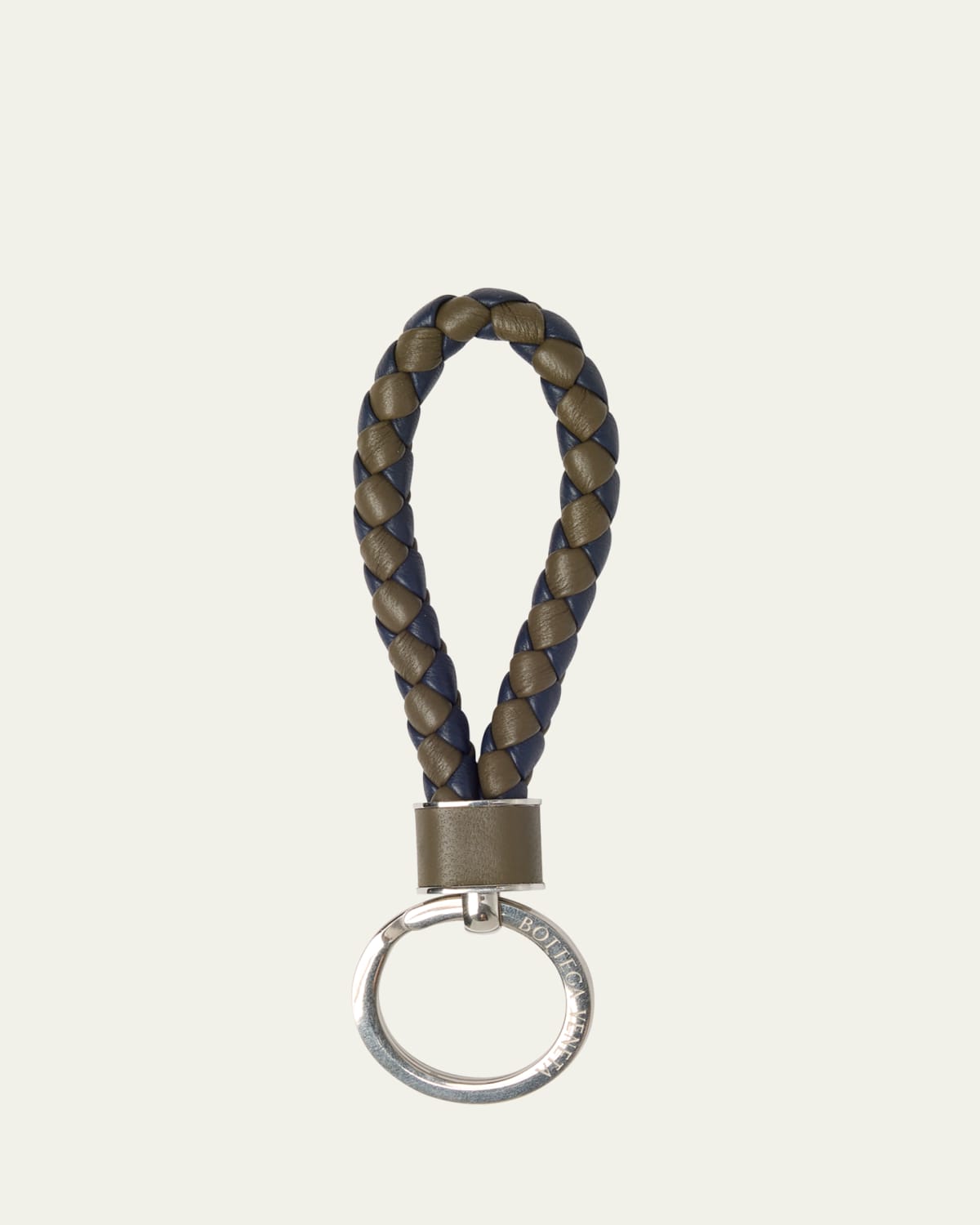 Men's Saffiano Leather Edward Trick Robot Keychain