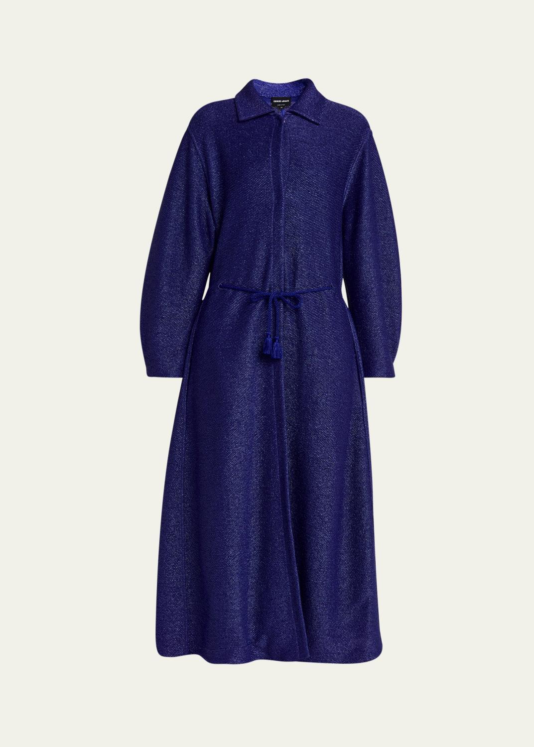 Giorgio Armani Shiny Croc-Print Leather Trench Coat - Bergdorf Goodman
