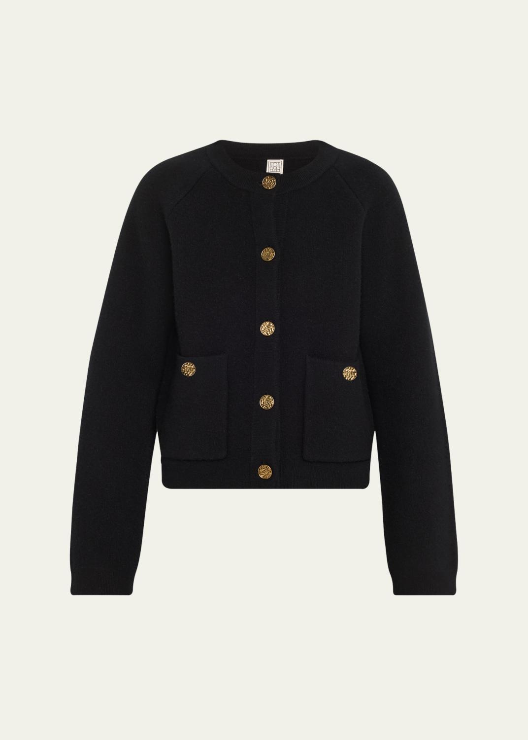 sacai Mixed-Media Striped Layered Cardigan - Bergdorf Goodman