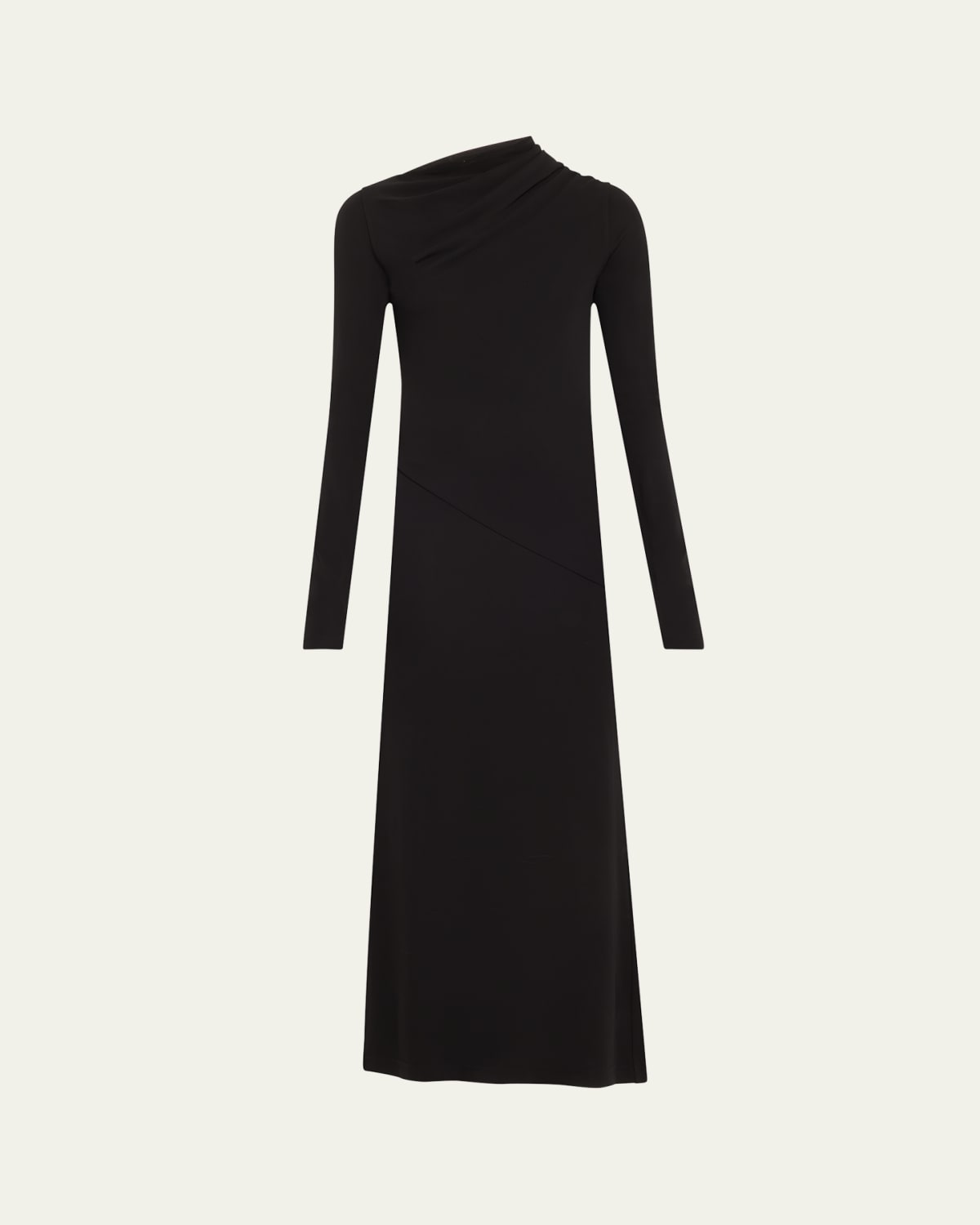 SACAI Colorblock Wool-Blend High-Low Sweater Dress