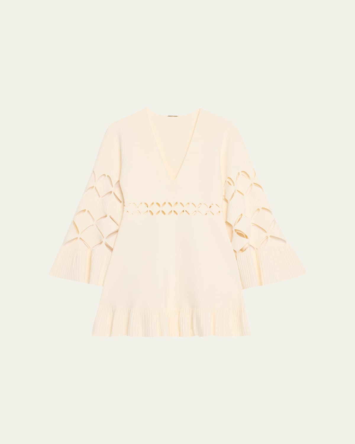 Antoinette Embroidered Polka-Dot Dress