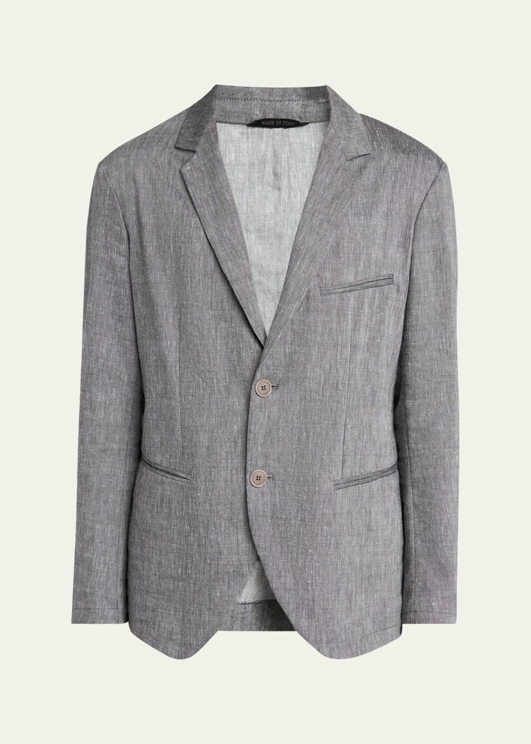 Giorgio Armani Linen Single-Breasted Jacket - Bergdorf Goodman